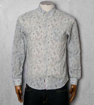 Pretty Green Paisley Long Sleeved Shirt