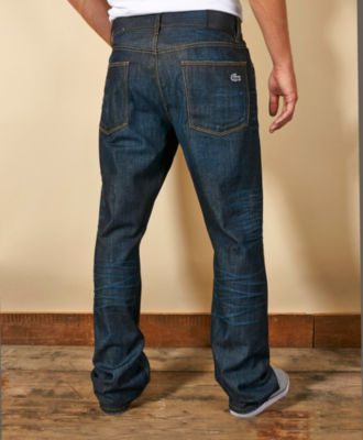 Lacoste Straight Leg Croc Jeans - Regular
