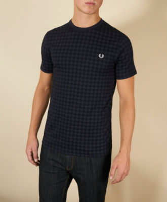 Fred Perry Gingham Print T-Shirt