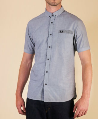 Fred Perry Gingham Trim End on End Shirt