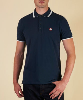 Pretty Green Stripe Collar Polo Shirt