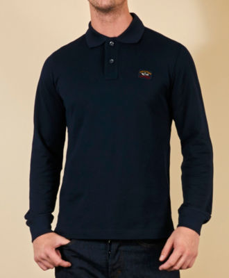 Paul and Shark Long Chest Badge Polo