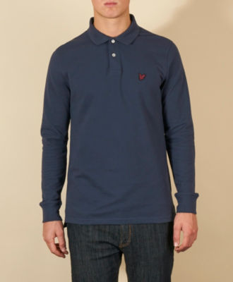 Lyle & Scott Long Sleeve Pique Polo Shirt