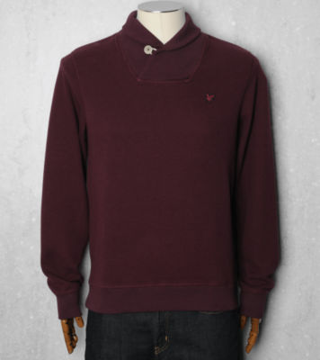 Arbroath Shawl Sweat Burgundy