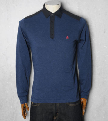 Original Penguin Long Sleeve Marl Polo Shirt- Exclusive