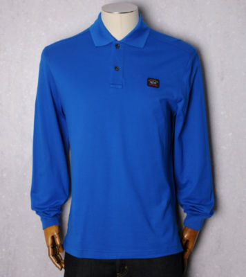Paul and Shark Logo Long Sleeve Polo Shirt