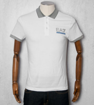 Emporio Armani EA7 Striped Collar Polo Shirt - Exclusive