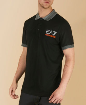 Emporio Armani EA7 Striped Collar Polo Shirt - Exclusive