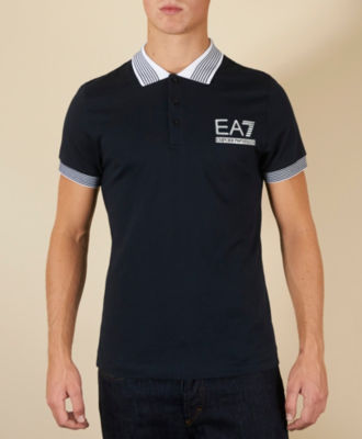 Emporio Armani EA7 Striped Collar Polo Shirt - Exclusive