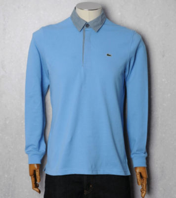 Lacoste Chambray Collar Polo Shirt
