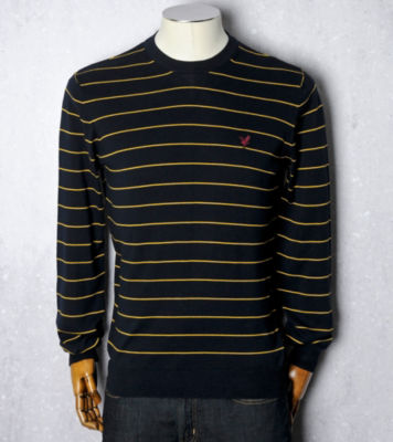Lyle & Scott Stripe Pima Crew Knit