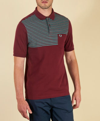 Fred Perry Half Fine Stripe Polo Shirt
