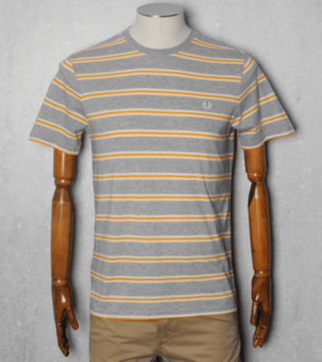 Bomber Stripe T- Shirt Grey