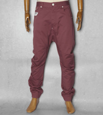 Star Fight Cuff Chinos Burgundy
