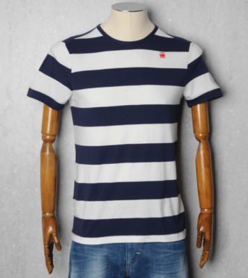 Hutch Stripe T- Shirt Navy/White